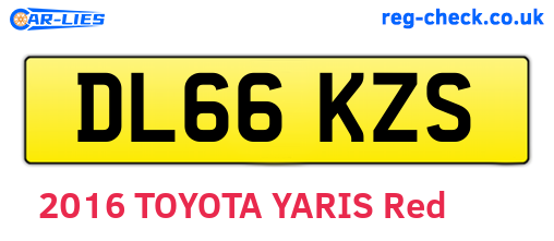 DL66KZS are the vehicle registration plates.