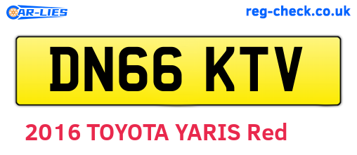 DN66KTV are the vehicle registration plates.