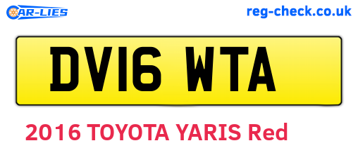 DV16WTA are the vehicle registration plates.