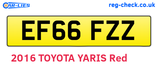 EF66FZZ are the vehicle registration plates.