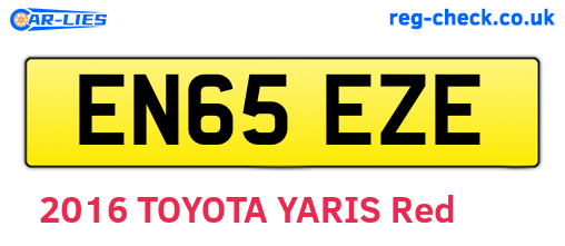 EN65EZE are the vehicle registration plates.