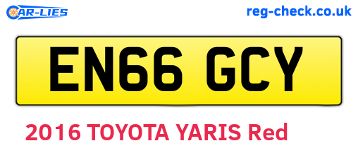 EN66GCY are the vehicle registration plates.