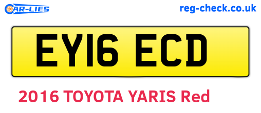 EY16ECD are the vehicle registration plates.