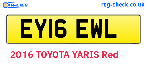 EY16EWL are the vehicle registration plates.