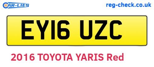 EY16UZC are the vehicle registration plates.