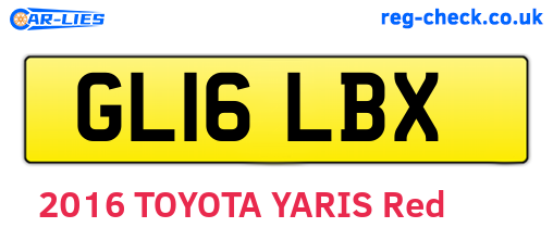 GL16LBX are the vehicle registration plates.
