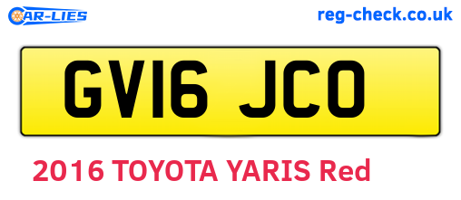 GV16JCO are the vehicle registration plates.