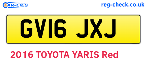 GV16JXJ are the vehicle registration plates.