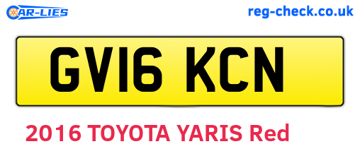 GV16KCN are the vehicle registration plates.
