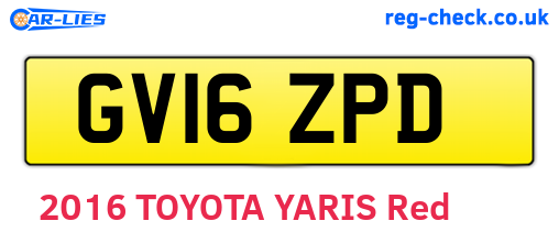 GV16ZPD are the vehicle registration plates.