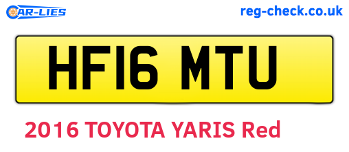 HF16MTU are the vehicle registration plates.