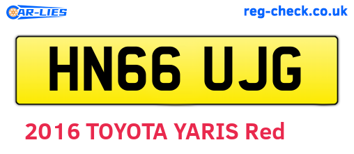 HN66UJG are the vehicle registration plates.