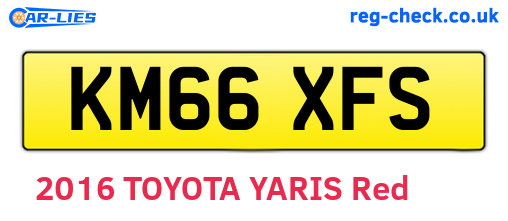 KM66XFS are the vehicle registration plates.