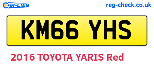 KM66YHS are the vehicle registration plates.