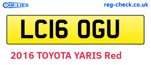 LC16OGU are the vehicle registration plates.