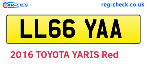 LL66YAA are the vehicle registration plates.