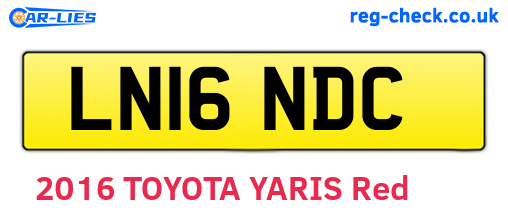 LN16NDC are the vehicle registration plates.