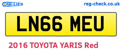 LN66MEU are the vehicle registration plates.