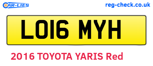 LO16MYH are the vehicle registration plates.