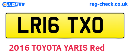 LR16TXO are the vehicle registration plates.