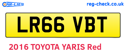 LR66VBT are the vehicle registration plates.