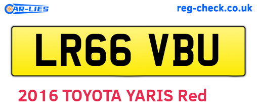 LR66VBU are the vehicle registration plates.