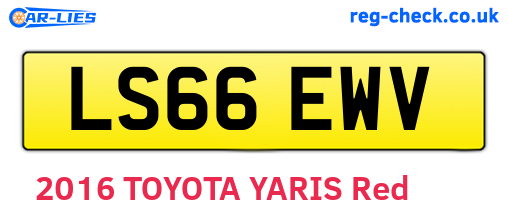 LS66EWV are the vehicle registration plates.