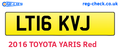 LT16KVJ are the vehicle registration plates.