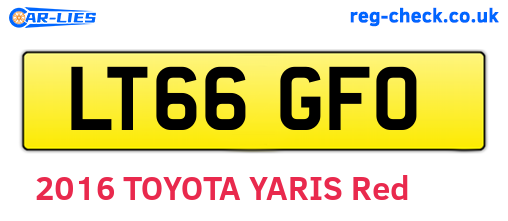LT66GFO are the vehicle registration plates.