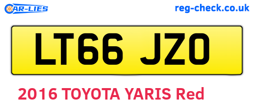 LT66JZO are the vehicle registration plates.