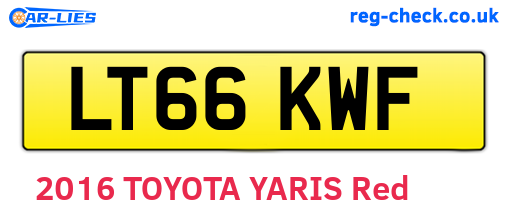 LT66KWF are the vehicle registration plates.