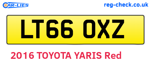 LT66OXZ are the vehicle registration plates.