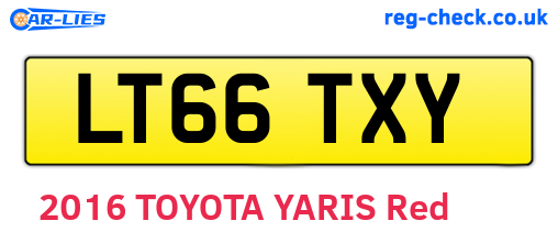 LT66TXY are the vehicle registration plates.