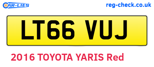 LT66VUJ are the vehicle registration plates.