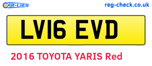 LV16EVD are the vehicle registration plates.