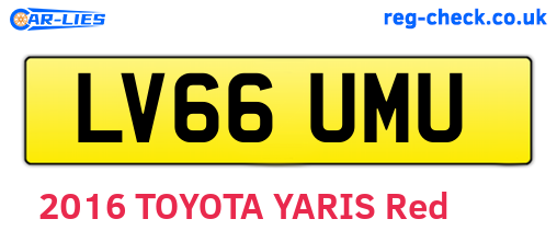 LV66UMU are the vehicle registration plates.