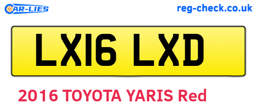 LX16LXD are the vehicle registration plates.
