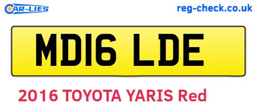 MD16LDE are the vehicle registration plates.