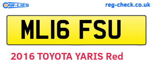 ML16FSU are the vehicle registration plates.