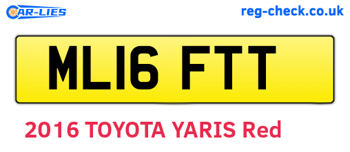 ML16FTT are the vehicle registration plates.