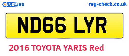ND66LYR are the vehicle registration plates.