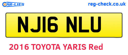 NJ16NLU are the vehicle registration plates.