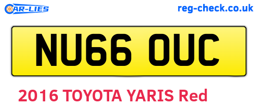 NU66OUC are the vehicle registration plates.