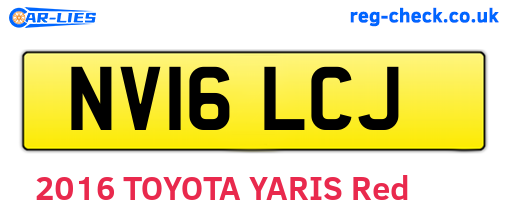 NV16LCJ are the vehicle registration plates.