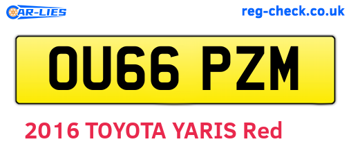 OU66PZM are the vehicle registration plates.
