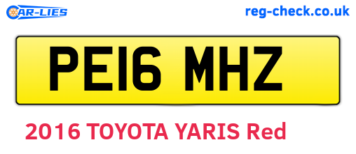 PE16MHZ are the vehicle registration plates.