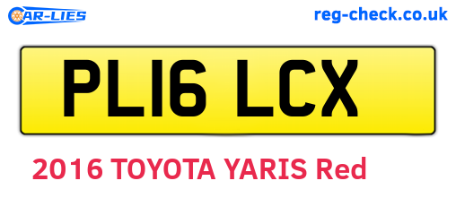 PL16LCX are the vehicle registration plates.