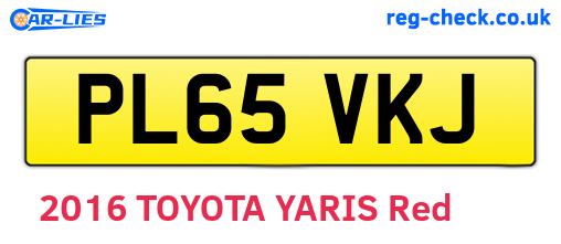 PL65VKJ are the vehicle registration plates.