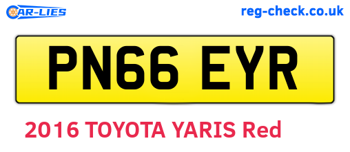 PN66EYR are the vehicle registration plates.