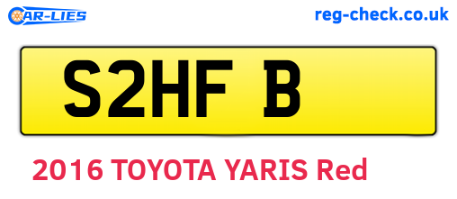 S2HFB are the vehicle registration plates.